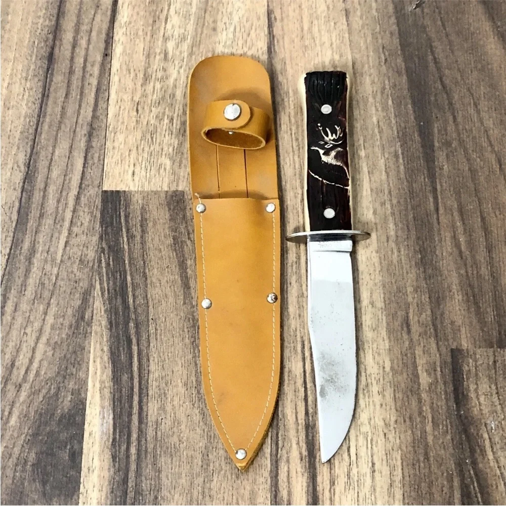 Vintage Colonial Prov USA Hunter Fixed Blade Dagger Hunting Knife